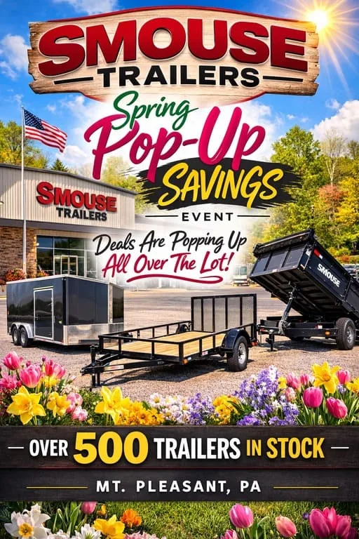 Smouse Trailers spring sale event mobile